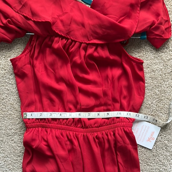 Show Me Your MuMu Red Ruffled Tiered Strapless Maxi Dress Women’s Medium NWT - Picture 6 of 7